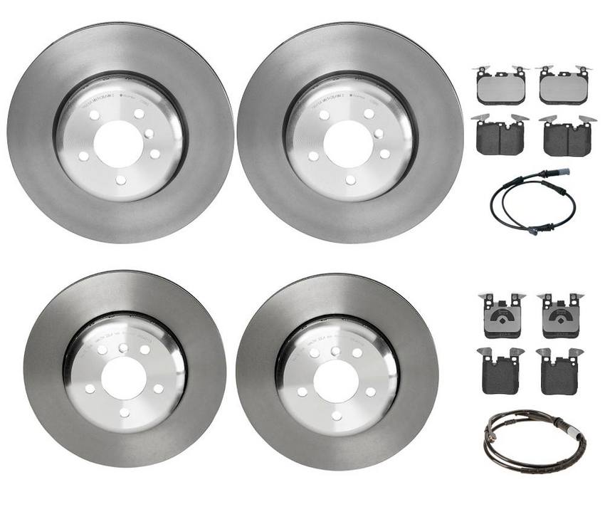 Brembo Brake Pads and Rotors Kit - Front and Rear (370mm/345mm) (Low-Met)